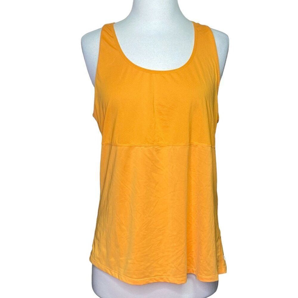 Fabletics Racerback Athletic Tank Size LArge Solid Orange